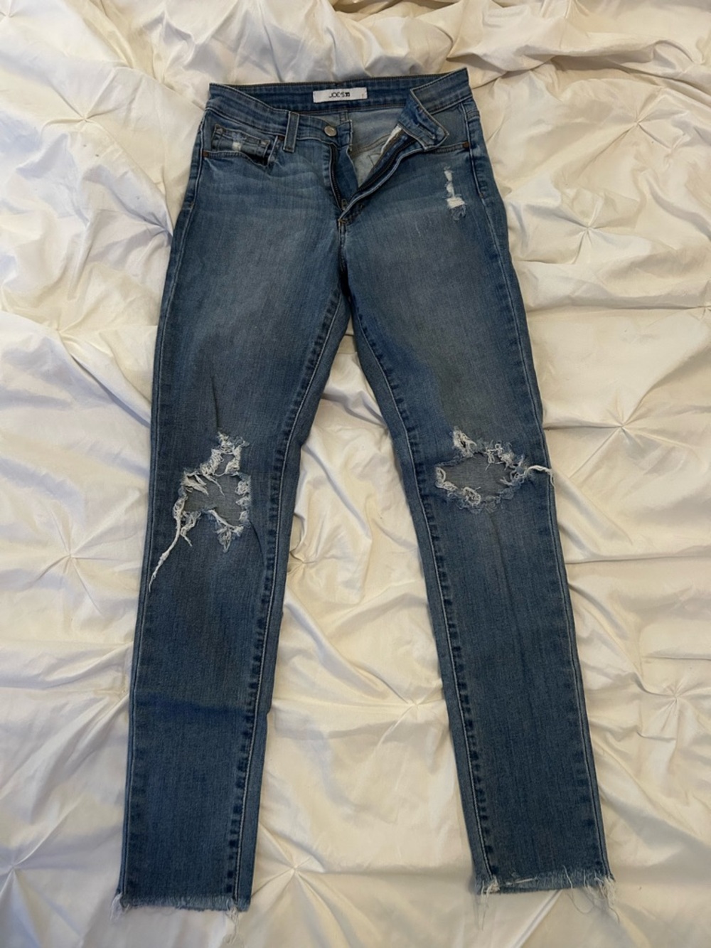 Joe's Jeans Women's Ripped Skinny Jeans - Blue Denim